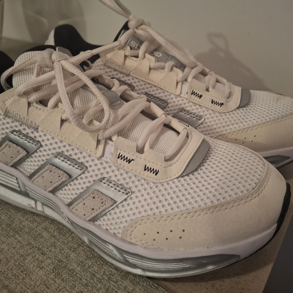 Adidas Cream and Gray Sneakers